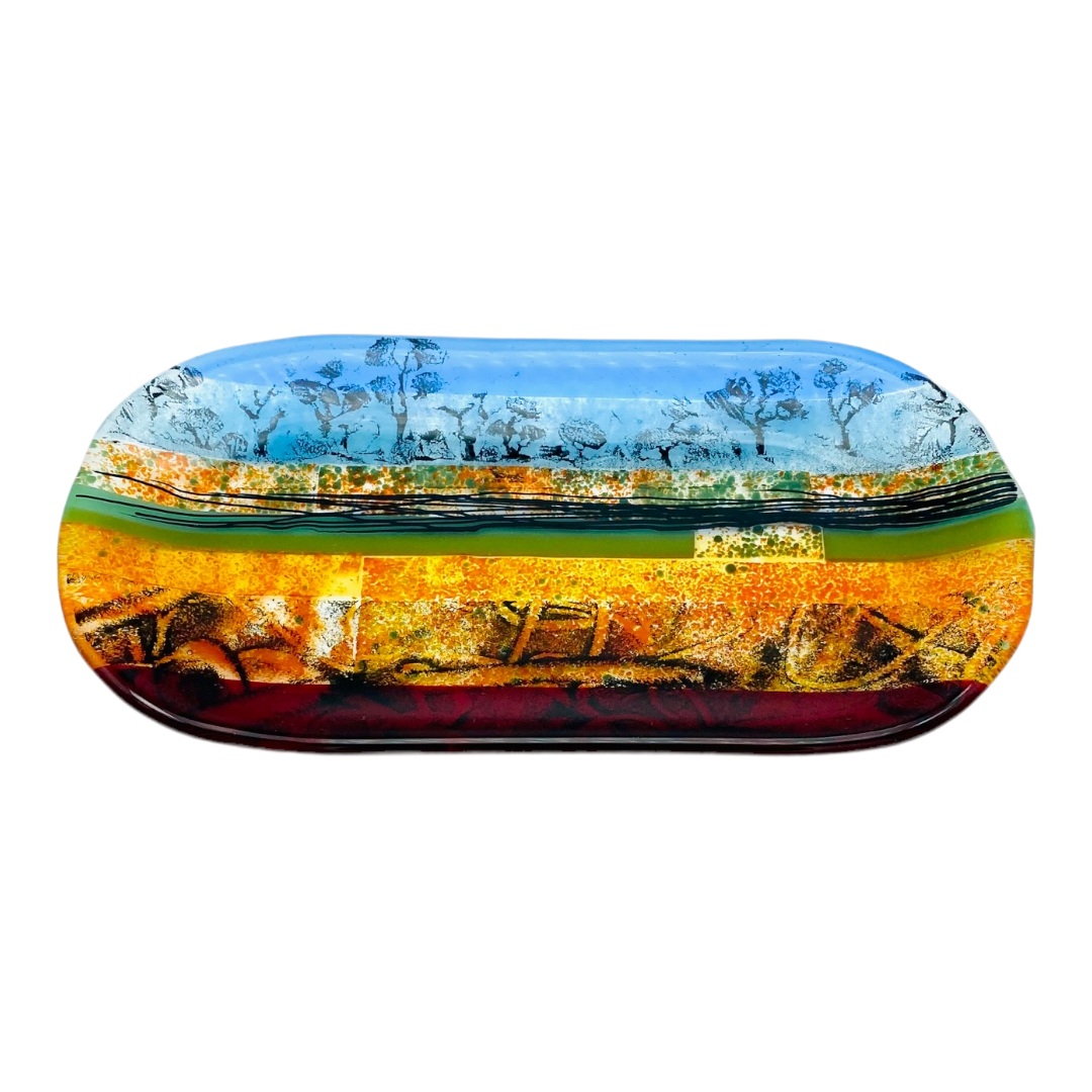 Rounded Rectangular Dish, Eucalypts