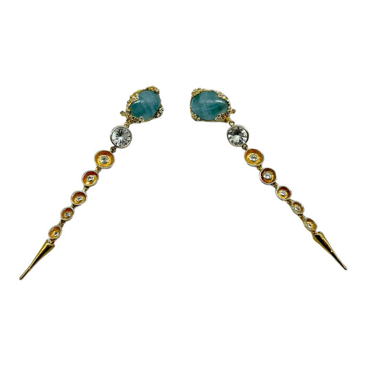 Earrings - 'Octopus' Aquamarine