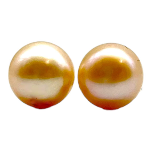 Studs - Salmon Pearls 10mm