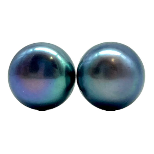 Studs, 12mm Black Pearl