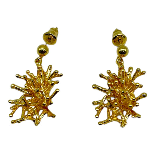 Earrings - Anemone, Yellow Gold Accents