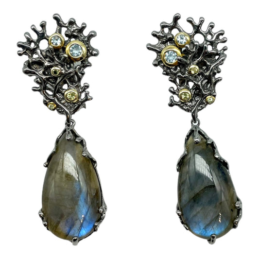 Earrings - Fragments Medium, Labradorite