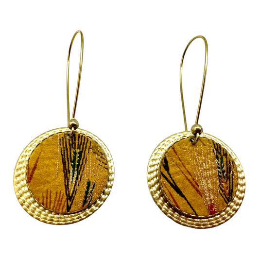 Two Layered Brass Earrings 40