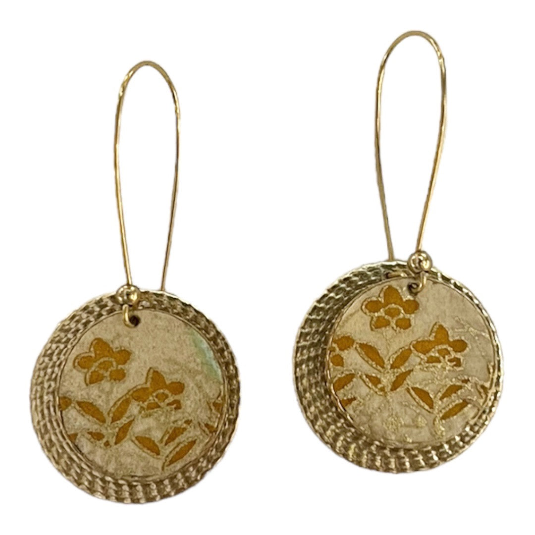 Two Layered Brass Earrings 63