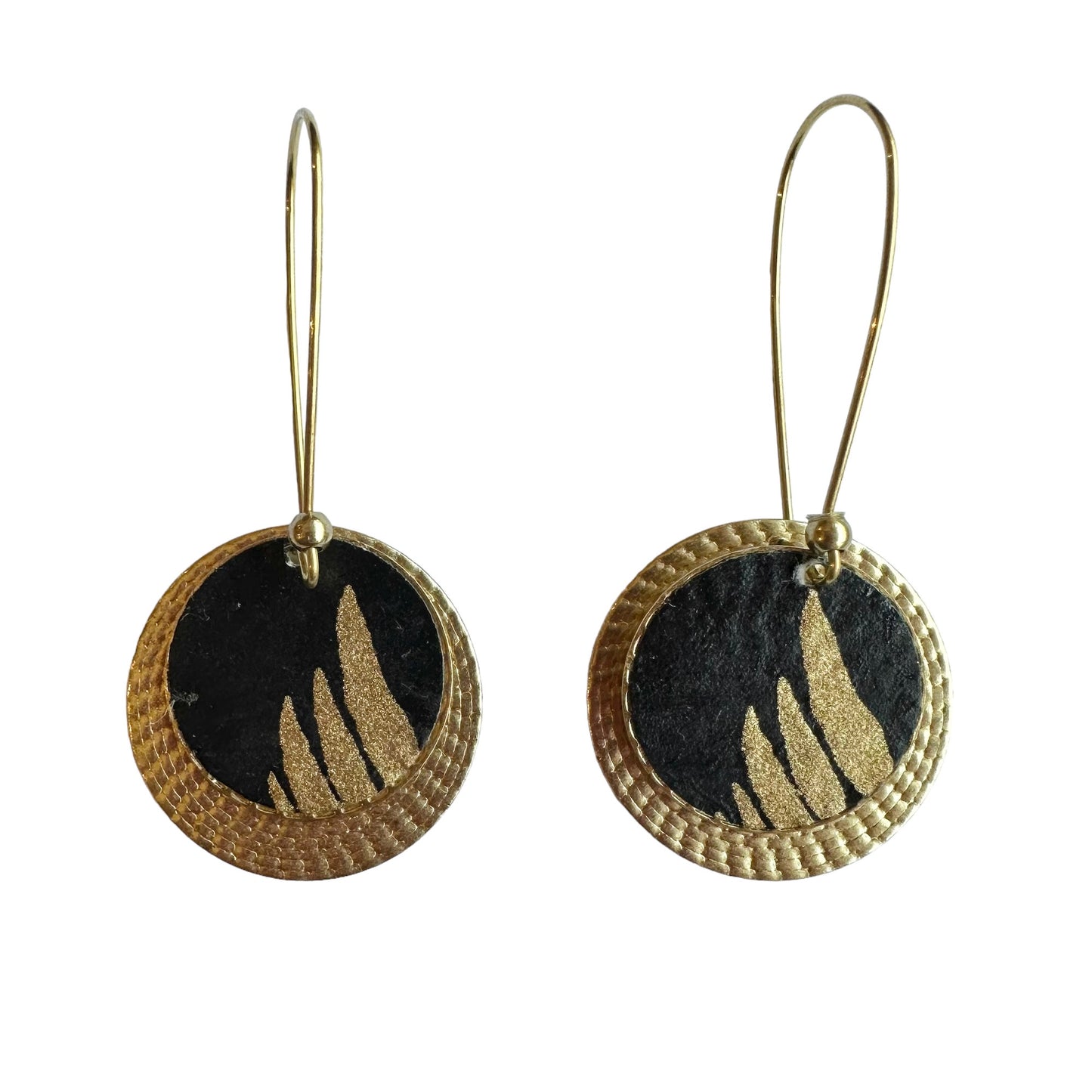 Two Layered Brass Earrings 92