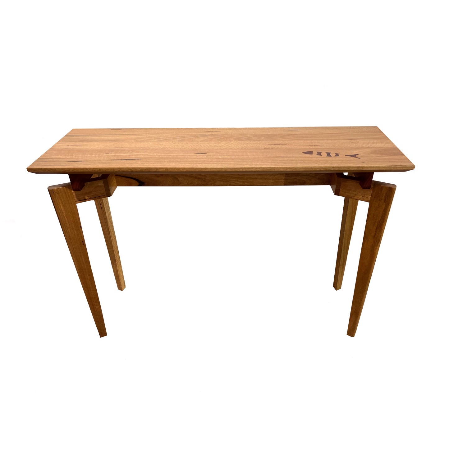 Marri Hall Table with Jarrah Supports and Fish Inlay