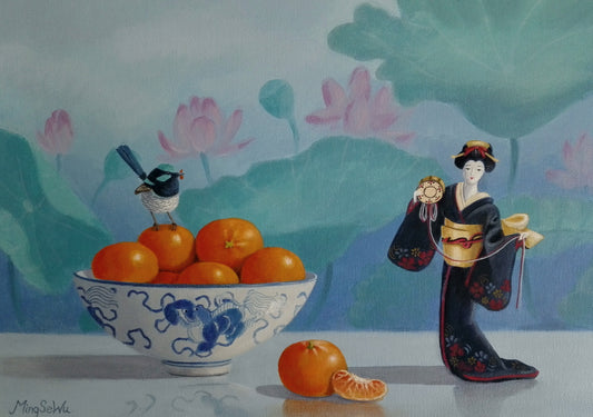Mandarins and Geisha Doll