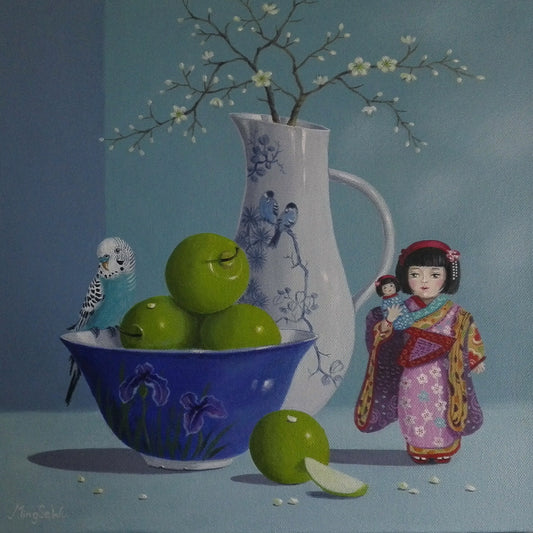 Green Apple and Doll