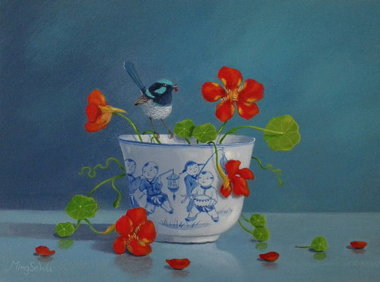 Nasturtium & Wren