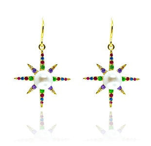 Earrings - North Star, Yellow Gold Drops