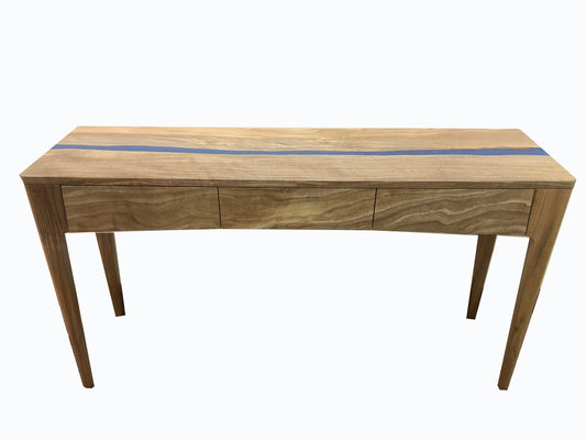 Hall Table, Resin Inlay - Three Drawer