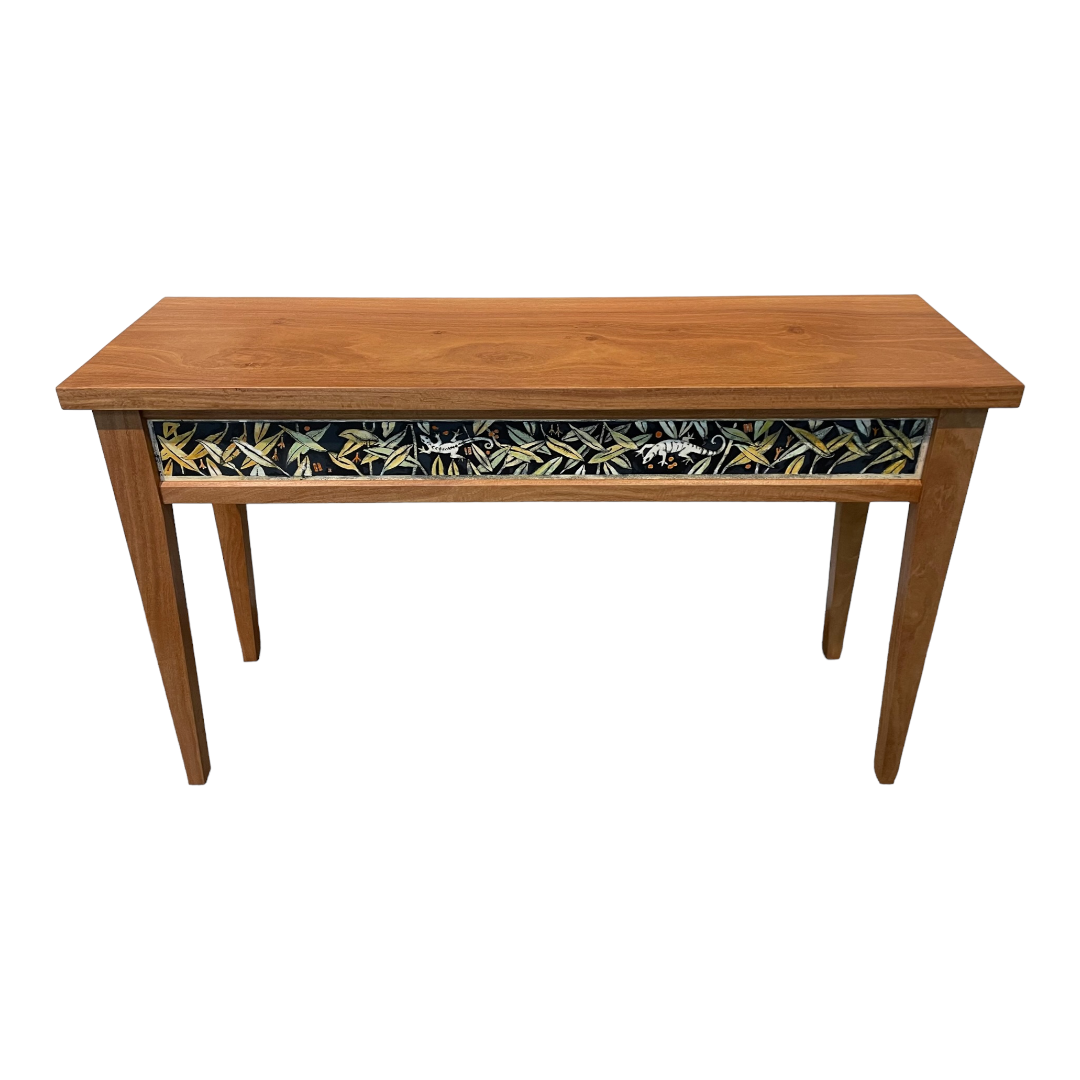 Hall Table - Blackbutt with Geckos