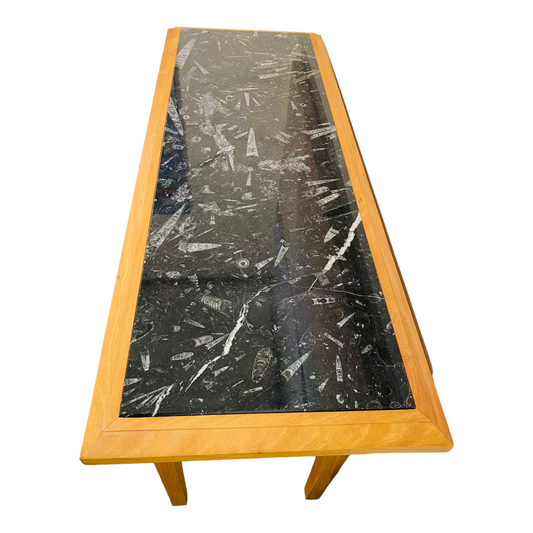 Hall Table - Fossilised Marble and Blackbutt
