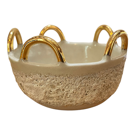Bowl - Anemone, Small with Gold Loops