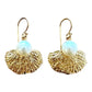 Earrings - Coral Garden, Freshwater Pearl and 18kt Yellow Gold Finish