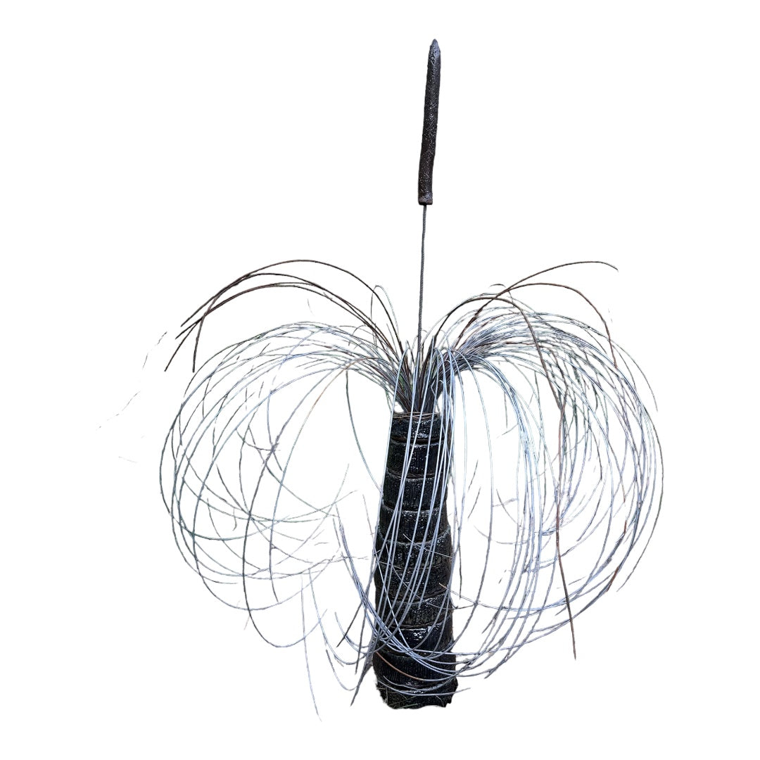 Grass Tree, Black Ceramic & Wire - extra small