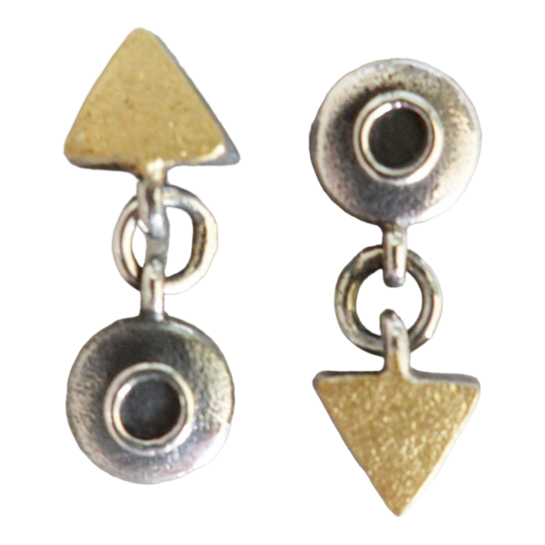 Earrings, "Upside Down" Triangles