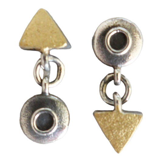 Earrings, "Upside Down" Triangles