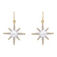Earrings - North Star, Gold Finish Drops with Pearl