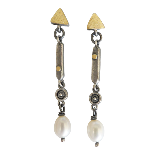 Earrings, Freshwater Pearl Drops