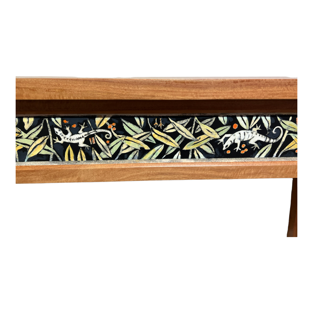 Hall Table - Blackbutt with Geckos