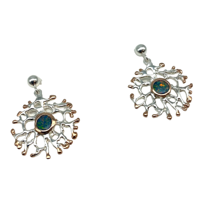 Earrings - Fan of the Sea with Opals
