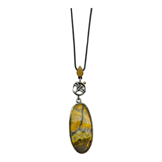 Pendant - The Dragonfly, Bumblebee Jasper