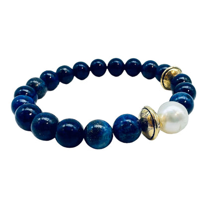 Bracelet - Beaded Lapis Lazuli