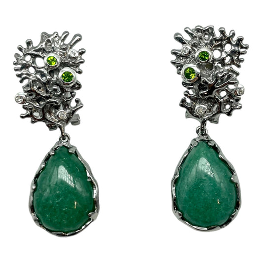 Earrings - Fragments with Aventurine Quartz