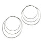 Earrings - Ripples, Silver Hoops