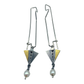 Earrings - Stainless Steel Hooks, Triangle Freshwater Pearls