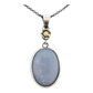 Pendant, "Sunflower" Blue Agate