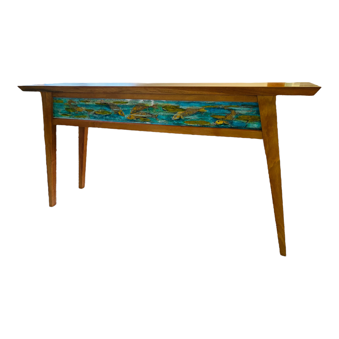 Hall Table - Blackbutt with Fish Panel
