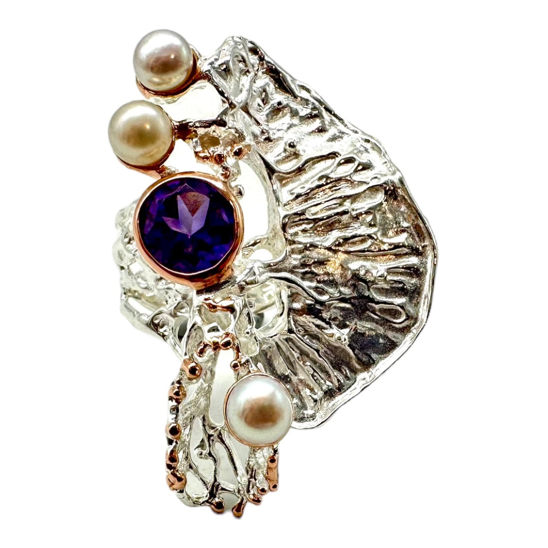 Ring - Coral Garden, Amethyst