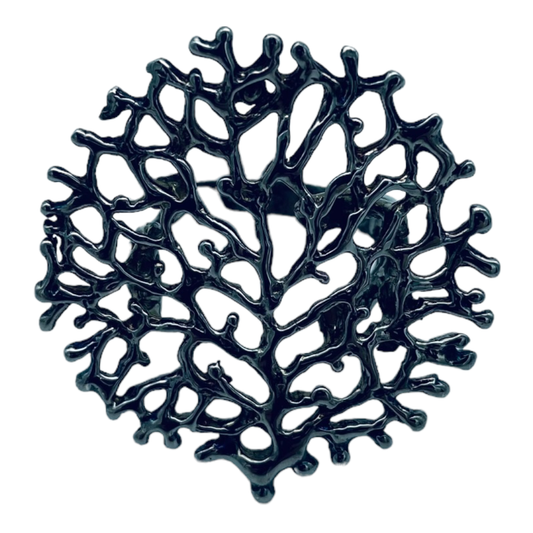 Ring, Fan of the Sea, Statement in Rhodium