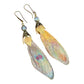 Winged Earrings with Turquoise Bead
