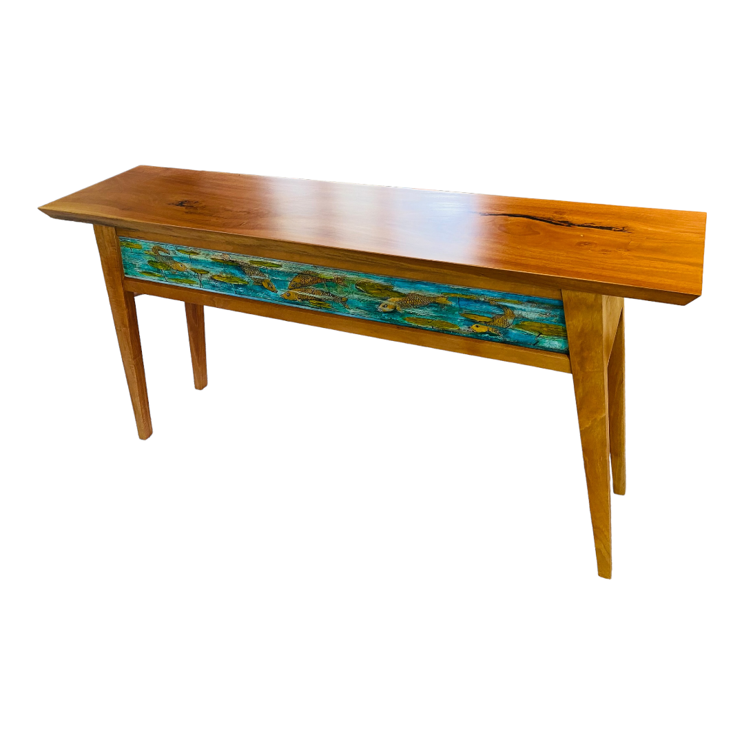 Hall Table - Blackbutt with Fish Panel