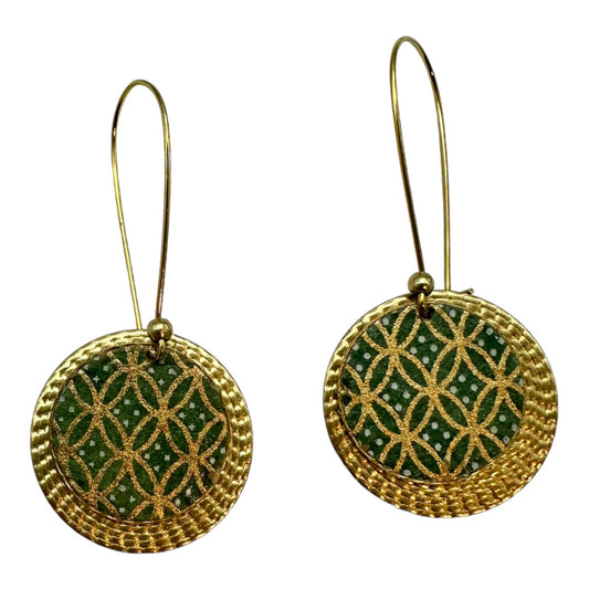 Two Layered Brass Earrings 58