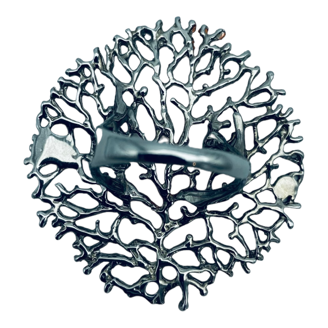Ring, Fan of the Sea, Statement, Rose Gold Accents