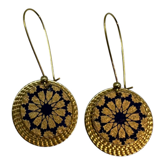 Two Layered Brass Earrings 56