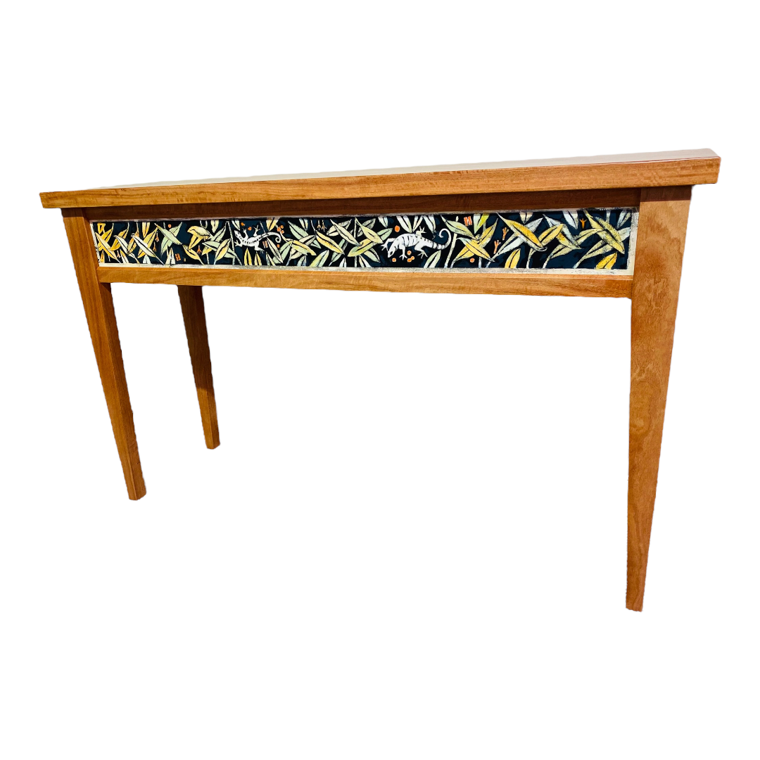 Hall Table - Blackbutt with Geckos