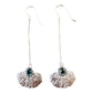 Earrings - Coral Garden Long Drop with Blue Topaz