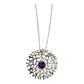 Pendant -  Fan of the Sea, Rose Gold with Amethyst