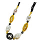Necklace - Freshwater Baroque Pearls on Dark Brown Deerskin Leather