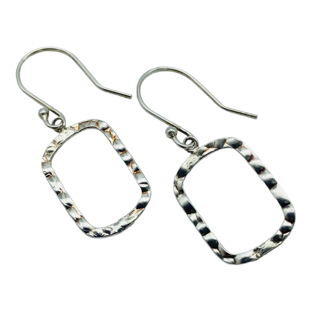 Earrings - Hammered Square