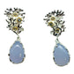 Earrings - Fragments, Blue Chalcedony and Blue Topaz