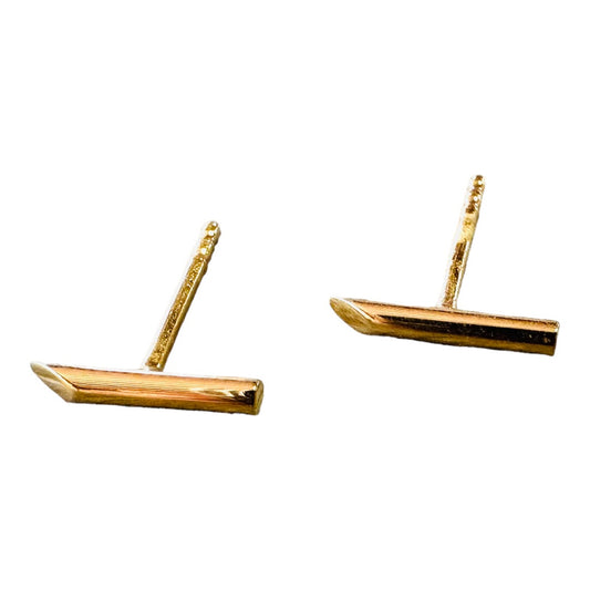 Earring - Bar Stud Gold Plated