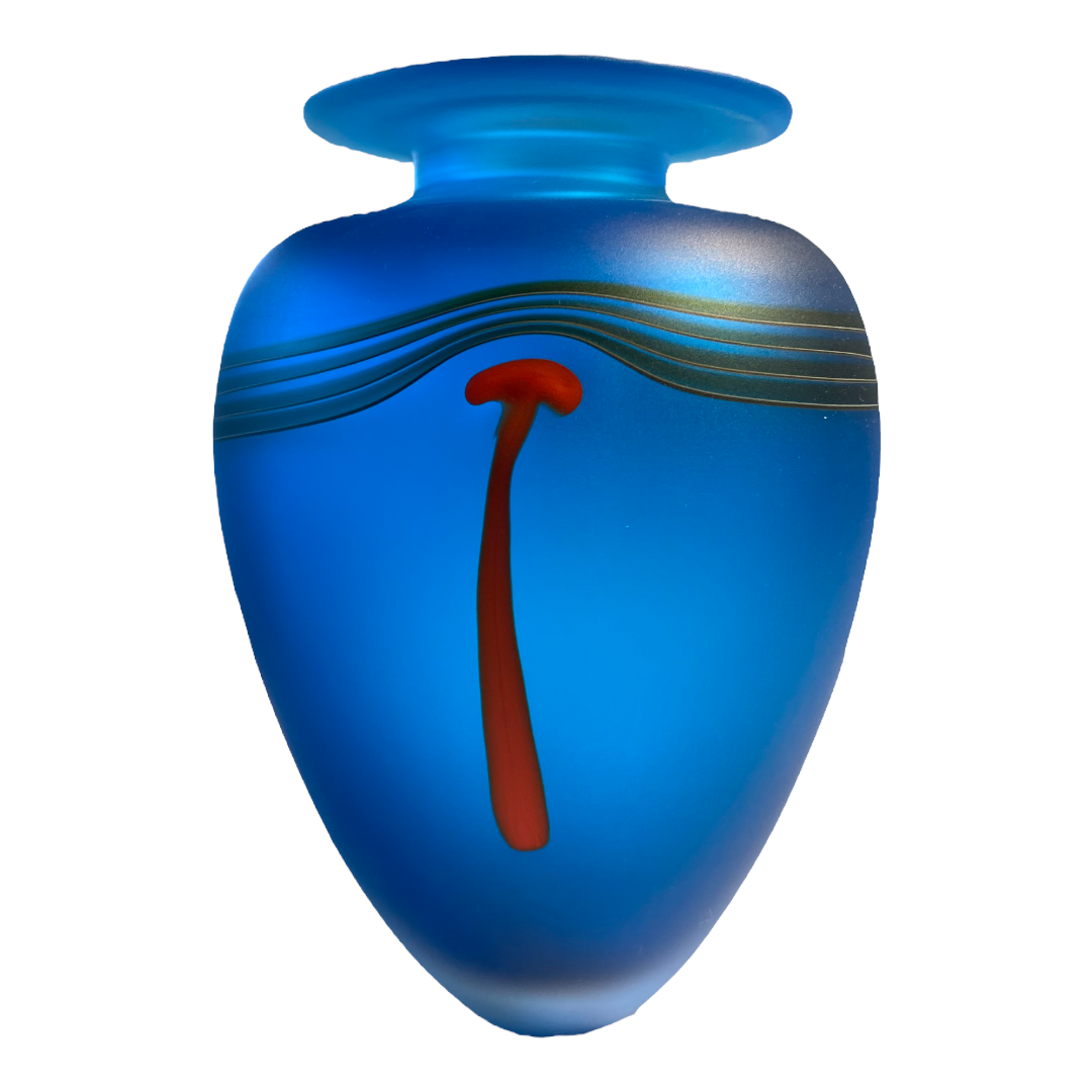Vase, Large Round, Aqua