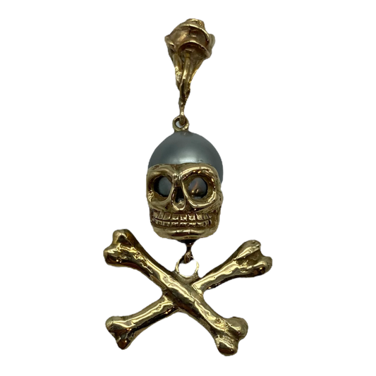 Pendant - Smiling Skull & Crossbones