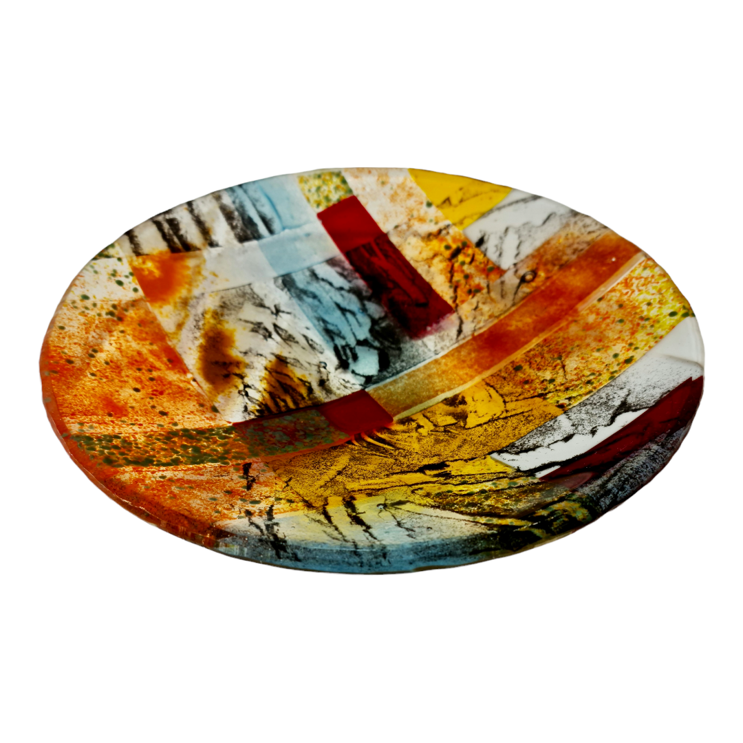 Round Dish, 19cm, round base, red